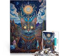 1000 Pieces Jigsaws Adults Puzzles Gifts Color cat Made of cardboard,for and 14 years and over For family fun Fun activities at home, birthday gifts, travel gifts,。size:38x52cm/14.96x20.47inch