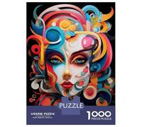 1000 Pieces Jigsaws Adults Puzzles Gifts Colorful Abstract Woman Art Print-2 Jigsaw Puzzle Anti-Stress Toys Difficult Challenge Birthday Present, Gifts, 70x50cm/1000pcs