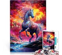 1000 Pieces Jigsaws Adults Puzzles Gifts colorful horse Made of cardboard，for and 14 years and over Hands-on Game Christmas game Gifts 。size：26x38cm/10.24x14.96inch