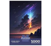 1000 Pieces Jigsaws Adults Puzzles Gifts Comet Falling Sunset Puzzles for Adults Fun Games Staycation Kill Time Birthday Present, Gifts, 70x50cm/1000pcs
