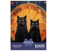 1000 Pieces Jigsaws Adults Puzzles Gifts Cosmic Cats Jigsaw Fun Games Precision Cutting Gifts for Friends And Family 70x50cm/1000pcs