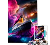 1000 Pieces Jigsaws Adults Puzzles Gifts Cosmic Titanic Learning Educational Toys Educational Game Home Art Decor Great Gifts (Size 38x26cm)