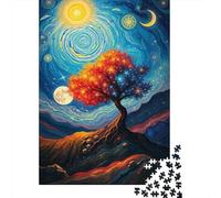 1000 Pieces Jigsaws Adults Puzzles Gifts Cosmic Tree Painting Puzzle for Adults Relax Games Hand Speed Race Birthday Present, Gifts, 38x26cm/1000pcs