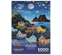 1000 Pieces Jigsaws Adults Puzzles Gifts Cozy Coastal Cabin Puzzles for Adults Toy Wall Decor Perfect Decoration Challenging To Complete 70x50cm/1000pcs