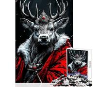 1000 Pieces Jigsaws Adults Puzzles Gifts Crimson Deer King Educational Game Staycation Kill Time Home Decoration Toys for Is Ideal As A Gifts (38X26CM)