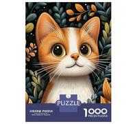 1000 Pieces Jigsaws Adults Puzzles Gifts Cute Orange And White Cat Puzzle for Adults Relax Games For Family Fun Gifts for Friends And Family 52x38cm/1000pcs
