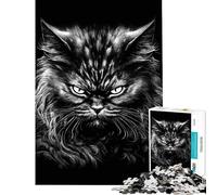 1000 Pieces Jigsaws Adults Puzzles Gifts Cynical Expression Cat Difficult And Challenge Home Art Decor Educational Toy for And from 14 Years And over (38x26cm)