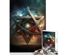 1000 Pieces Jigsaws Adults Puzzles Gifts D Illuminated Merkaba Toy Wall Decor Great Gift Educational Games Interesting Stress Reduction Size 38x52cm
