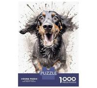 1000 Pieces Jigsaws Adults Puzzles Gifts Dachshund Splashes Jigsaw for Adults Family Games Birthday Present Birthday Present, Gifts, 70x50cm/1000pcs