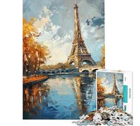 1000 Pieces Jigsaws Adults Puzzles Gifts Dawn Light on The Parisian Fun at Home Activities, Enhance Memory Brain Teaser Game for And 14 Years And over (50x75cm)