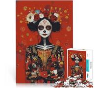 1000 Pieces Jigsaws Adults Puzzles Gifts Day of the Dead Woman Poster Made of cardboard,for 14+ educational toys for learning gifts for friends and family。size:26x38cm/10.24x14.96inch