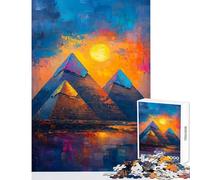 1000 Pieces Jigsaws Adults Puzzles Gifts Dessert Egypt Pyramids Relaxing Games Suitable for Couples Toy Wall Decor for Is Ideal As A Gifts (50x75cm)