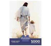 1000 Pieces Jigsaws Adults Puzzles Gifts Divine Guidance Jesus And Child Walking Puzzles for Adults Fun Games Staycation Kill Time Birthday Present, Gifts, 70x50cm/1000pcs
