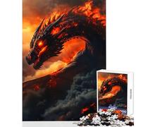 1000 Pieces Jigsaws Adults Puzzles Gifts Dragons Breath Jigsaw for Teenagers Precision Cutting Fun Activities at Home Christmas Birthday Gifts (50x75cm)