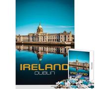 1000 Pieces Jigsaws Adults Puzzles Gifts Dublin Cityscape Jigsaw for Teenagers Precision Cutting Fun Activities at Home Christmas Birthday Gifts (38x26cm)