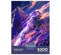 1000 Pieces Jigsaws Adults Puzzles Gifts Electric Cheetah Jigsaw Puzzle Brain Teaser Game Precision Cutting Educational Challenge 70x50cm/1000pcs