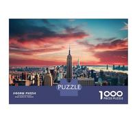 1000 Pieces Jigsaws Adults Puzzles Gifts Empire State Building Sunset-2 Teenager Puzzles Relaxing Games Hand Speed Race Great Gift for Gaming 70x50cm/1000pcs