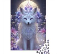 1000 Pieces Jigsaws Adults Puzzles Gifts Enchanted Moonlit Fox Jewelry Set Puzzle for Adults Relax Games Hand Speed Race Birthday Present, Gifts, 38x26cm/1000pcs