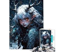 1000 Pieces Jigsaws Adults Puzzles Gifts Enigmatic Winter Elf Jigsaw Puzzle Relaxing Games Analysis And Logic Great Gifts for Gaming (Size 75x50cm)