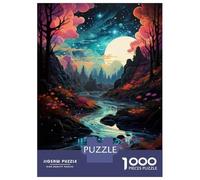 1000 Pieces Jigsaws Adults Puzzles Gifts Fantasy Forest Stream Puzzles for Adults Toy Wall Decor Perfect Decoration Challenging To Complete 70x50cm/1000pcs