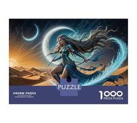 1000 Pieces Jigsaws Adults Puzzles Gifts Fantasy Warrior Art Print Teenager Puzzles Relaxing Games Hand Speed Race Great Gift for Gaming 70x50cm/1000pcs