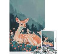1000 Pieces Jigsaws Adults Puzzles Gifts Fawn in A Forest Adult Jigsaw Puzzles Pattern Assembly for Birthday, for Friends And Family (38x26cm)