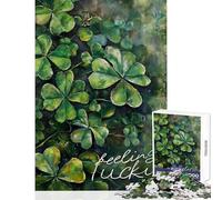1000 Pieces Jigsaws Adults Puzzles Gifts Feeling Lucky St Patricks Fun Games Pattern Assembly Toy Wall Decor for Is Ideal As A Gifts (50x75cm)