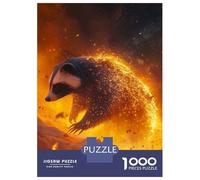 1000 Pieces Jigsaws Adults Puzzles Gifts Fiery Desert Raccoon Puzzles for Adults Brain Teaser Game Analysis And Logic Birthday Present, Gifts, 70x50cm/1000pcs
