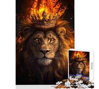 1000 Pieces Jigsaws Adults Puzzles Gifts Fiery Lion King Educational Game Staycation Kill Time Home Decoration Toys for Is Ideal As A Gifts (38X52CM)