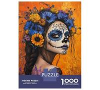 1000 Pieces Jigsaws Adults Puzzles Gifts Floral Skull Beauty -2 Puzzle for Adults Hands-on Game Analysis And Logic Challenging To Complete 70x50cm/1000pcs