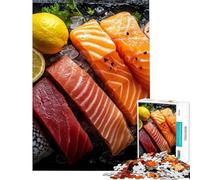 1000 Pieces Jigsaws Adults Puzzles Gifts Fresh Seafood Assortment on Ice Jigsaw Brain Teaser Game Wall Decoration Gifts for Friends And Family (Size 38x52cm)
