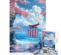 1000 Pieces Jigsaws Adults Puzzles Gifts Fuji's Waterside Sanctuary Fun Games Pattern Assembly Toy Wall Decor for Is Ideal As A Gifts (50x75cm)