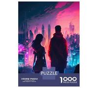 1000 Pieces Jigsaws Adults Puzzles Gifts Future Couple Cityscape Puzzle for Adults Hands-on Game Analysis And Logic Challenging To Complete 70x50cm/1000pcs