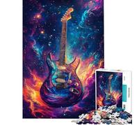 1000 Pieces Jigsaws Adults Puzzles Gifts Galactic Guitar Glow Adult Jigsaw Puzzles Pattern Assembly for Birthday, for Friends And Family (Size 50x75cm)