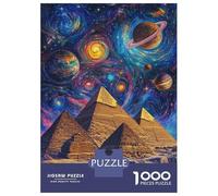 1000 Pieces Jigsaws Adults Puzzles Gifts Galactic Pyramids Cosmic Odyssey Jigsaw for Adults Brain Teaser Game Perfect Decoration Challenging To Complete 52x38cm/1000pcs