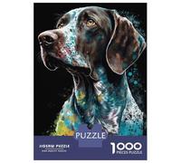 1000 Pieces Jigsaws Adults Puzzles Gifts German Shorthaired Pointer Jigsaws for Adults Relaxing Games Wall Decoration Birthday Present, Gifts, 52x38cm/1000pcs