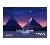 1000 Pieces Jigsaws Adults Puzzles Gifts Giza Pyramids at Night Jigsaw for Adults Brain Teaser Game Perfect Decoration Challenging To Complete 70x50cm/1000pcs