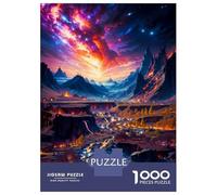 1000 Pieces Jigsaws Adults Puzzles Gifts Gold Lake Jigsaw Puzzle Anti-Stress Toys Difficult Challenge Birthday Present, Gifts, 38x26cm/1000pcs