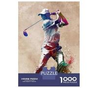 1000 Pieces Jigsaws Adults Puzzles Gifts Golfer Sport Art Puzzle for Adults Hands-on Game Analysis And Logic Challenging To Complete 52x38cm/1000pcs
