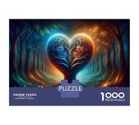 1000 Pieces Jigsaws Adults Puzzles Gifts Heart-Shaped Tree of Life Jigsaw Puzzle Relaxing Games Difficult Hard Birthday Present, Gifts, 52x38cm/1000pcs