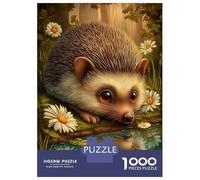 1000 Pieces Jigsaws Adults Puzzles Gifts Hedgehog Reflection in Water Puzzle for Adults Relax Games For Family Fun Gifts for Friends And Family 70x50cm/1000pcs