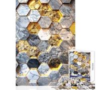 1000 Pieces Jigsaws Adults Puzzles Gifts Hexagonal Harmony Art Fun Games Pattern Assembly Toy Wall Decor for Is Ideal As A Gifts (38x26cm)