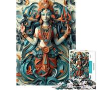 1000 Pieces Jigsaws Adults Puzzles Gifts Hinduism Kali God Puzzles for Adults Hands-on Game Home Decoration Birthday Present, Gifts, (Size 50x75cm)