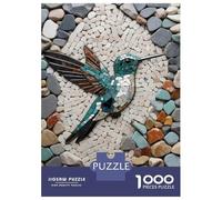 1000 Pieces Jigsaws Adults Puzzles Gifts Hummingbird Stone Mosaic Art Jigsaw for Adults Brain Teaser Game Perfect Decoration Challenging To Complete 52x38cm/1000pcs