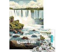 1000 Pieces Jigsaws Adults Puzzles Gifts Iguazu Falls, Argentina∕Chile for Educational Game Toy Intellectual Game Art Work Gifts Family Activities (Size 38x26cm)