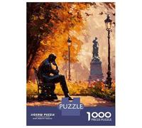 1000 Pieces Jigsaws Adults Puzzles Gifts Impressionist Inspired The Thinker in Autumn Jigsaws for Adults Anti-Stress Toys Difficult Challenge Challenging To Complete 70x50cm/1000pcs