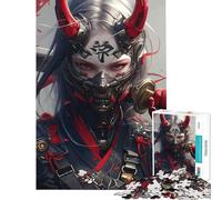 1000 Pieces Jigsaws Adults Puzzles Gifts Japan Oni Masked Warrior Practical Game Challenging Game Toys Birthday Gifts Difficult Hard (Size 50x75cm)
