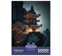 1000 Pieces Jigsaws Adults Puzzles Gifts Japanese Castle Sun Puzzles for Adults Fun Games Staycation Kill Time Birthday Present, Gifts, 52x38cm/1000pcs