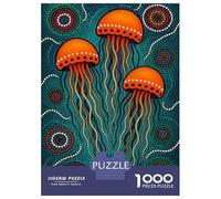 1000 Pieces Jigsaws Adults Puzzles Gifts Jellyfish Dot Painting Jigsaw Puzzle Anti-Stress Toys Difficult Challenge Birthday Present, Gifts, 70x50cm/1000pcs