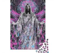 1000 Pieces Jigsaws Adults Puzzles Gifts Jesus Christ Art Print Puzzle for Adults Relax Games Hand Speed Race Birthday Present, Gifts, 52x38cm/1000pcs